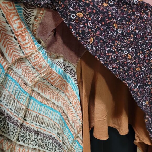 The Morgan Factory Repurposed Boho Hippy Flowy Blouse Sz L/XL - Picture 8 of 12